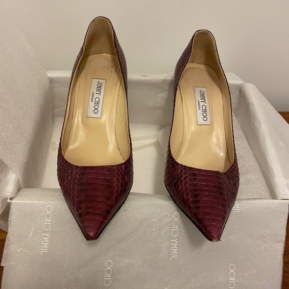 Jimmy Choo Python Skin Heels - Picture 2 of 8
